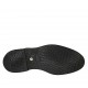 Men's laced derby shoe in smooth black leather 