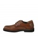 Men's laced derby shoe in smooth tan brown leather 