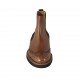 Bottines pour hommes avec élastiques et bout Brogue en cuir brun clair - Pointures disponibles:  36, 37, 38, 46, 47, 48, 49