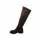 Damenstiefel aus braunem Wildleder und elastischem Material Absatz 3 - Verfügbare Größen:  33, 34, 42, 43, 44, 45, 46, 47