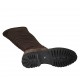 Botas para mujer en gamuza y material elastico marron tacon 3 - Tallas disponibles:  33, 34, 42, 43, 44, 45, 46, 47