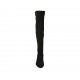 Stivale alto a punta da donna in camoscio ed elasticizzato nero tacco 4 - Misure disponibili: 32, 34, 42, 43, 44, 46, 47
