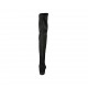 Woman's overknee boot in black suede and elastic material heel 3 - Available sizes:  33, 42, 43, 44, 45, 47