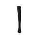 Woman's overknee boot in black suede and elastic material heel 3 - Available sizes:  33, 42, 43, 44, 45, 47