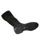 Overknee Damenstiefel aus schwarzem Wildleder und elastischem Material Absatz 3 - Verfügbare Größen:  33, 42, 43, 44, 45, 47