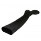 Woman's overknee boot in black suede and elastic material heel 3
