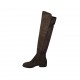 Woman's boot in dark brown suede and elastic material heel 3 - Available sizes:  33, 42, 43, 44, 45, 46, 47