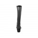 Stivale a punta da donna con cerniera in pelle nera tacco 4 - Misure disponibili: 32, 33, 34, 42, 43, 44, 45, 46