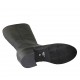 Woman's boot in black leather with zipper heel 5 - Available sizes:  32, 33, 34, 42, 43, 44, 45