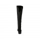 Stivale alto da donna con mezza cerniera in camoscio nero tacco 3 - Misure disponibili: 33, 42, 43, 44, 46