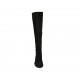 Woman's high boot with half zipper in black suede heel 3