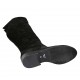 Stivale alto da donna con mezza cerniera in camoscio nero tacco 3 - Misure disponibili: 33, 42, 43, 44, 46