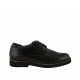 Zapato derby con cordones para mujer en charol imprimido negro tacon 3 - Tallas disponibles:  42, 43, 44, 45