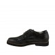 Zapato derby con cordones para mujer en charol imprimido negro tacon 3 - Tallas disponibles:  42, 43, 44, 45