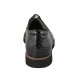 Zapato derby con cordones para mujer en charol imprimido negro tacon 3 - Tallas disponibles:  42, 43, 44, 45
