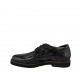 Chaussure derby pour femmes à lacets en cuir verni imprimé bleu pétrole talon 3 - Pointures disponibles:  43, 44, 45