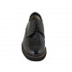 Woman's laced derby shoe in dark blue-green printed patent leather heel 3