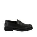 Mocassin classique pour hommes en cuir noir