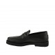 Man's classic loafer in black leather - Available sizes:  36, 37, 38, 46, 47, 48, 49, 50