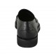 Mocassin classique pour hommes en cuir noir - Pointures disponibles:  36, 37, 38, 46, 47, 48, 49, 50