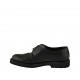 Scarpa stringata derby classica da uomo in pelle nera con lavorazione Brogue - Misure disponibili: 36, 37, 38, 46, 47, 48, 49
