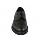 Klassischer Herrenderbyschuh aus schwarzem Leder mit Schnüren und Broguedekoration - Verfügbare Größen:  36, 37, 38, 46, 47, 48, 49