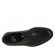 Scarpa stringata derby classica da uomo in pelle nera con lavorazione Brogue - Misure disponibili: 36, 37, 38, 46, 47, 48, 49