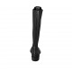 Botas para mujer con elasticos en piel negra tacon 3 - Tallas disponibles:  33, 42, 44, 45, 46, 47