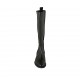Woman's boot with elastic bands in black leather heel 3