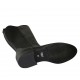 Woman's boot with elastic bands in black leather heel 3