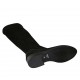 Woman's boot in black suede and elastic material heel 3 - Available sizes:  33, 34, 42, 43, 44, 45, 46, 47