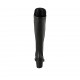 Stivale al ginocchio da donna in pelle ed elasticizzato nero tacco 6 - Misure disponibili: 32, 33, 34, 42, 44, 45