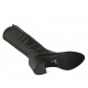 Botas a la rodilla para mujer en piel y material elastico negro tacon 6 - Tallas disponibles:  32, 33, 34, 42, 44, 45