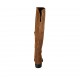 Bottes haute pour femmes avec demi fermeture eclair en daim brun clair talon 3 - Pointures disponibles:  42, 44, 45, 46