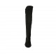 Botas para mujer en gamuza y material elastico negro tacon 3 - Tallas disponibles:  33, 34, 42, 47