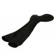 Woman's boot in black suede and elastic material heel 3 - Available sizes:  33, 34, 42, 47