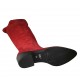 Woman's high pointy boot in red suede and elastic material heel 4 - Available sizes:  42, 43