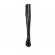 Woman's over-the-knee boot in black leather and elastic material heel 3