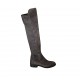 Damenstiefel aus grauem Wildleder und elastischem Material Absatz 3 - Verfügbare Größen:  42, 43, 44, 46, 47