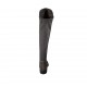 Stivale da donna in camoscio ed elasticizzato grigio tacco 3 - Misure disponibili: 42, 43, 44, 46, 47