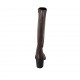 Bottes pour femmes en cuir marron avec fermeture éclair talon 6 - Pointures disponibles:  32, 33, 34, 42, 43, 44