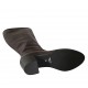 Botas para mujer en piel marron con cremallera tacon 6 - Tallas disponibles:  32, 33, 34, 42, 43, 44