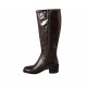 Damenstiefel aus braunem Leder mit Reißverschluss Absatz 5 - Verfügbare Größen:  32, 33, 34, 42, 43, 44, 45, 46, 47