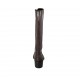 Bottes pour femmes en cuir marron avec fermeture éclair talon 5 - Pointures disponibles:  32, 33, 34, 42, 43, 44, 45, 46, 47