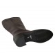 Damenstiefel aus braunem Leder mit Reißverschluss Absatz 5 - Verfügbare Größen:  32, 33, 34, 42, 43, 44, 45, 46, 47
