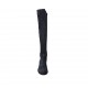 Woman's boot in blue suede and elastic material heel 3