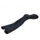 Woman's boot in blue suede and elastic material heel 3