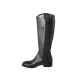 Woman's classic boot with zipper in black leather heel 3 - Available sizes:  33, 42, 43, 45, 46