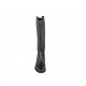 Woman's classic boot with zipper in black leather heel 3 - Available sizes:  33, 42, 43, 45, 46