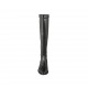 Botas a la rodilla para mujer en piel y material elastico negro tacon 3 - Tallas disponibles:  34, 42, 43, 47